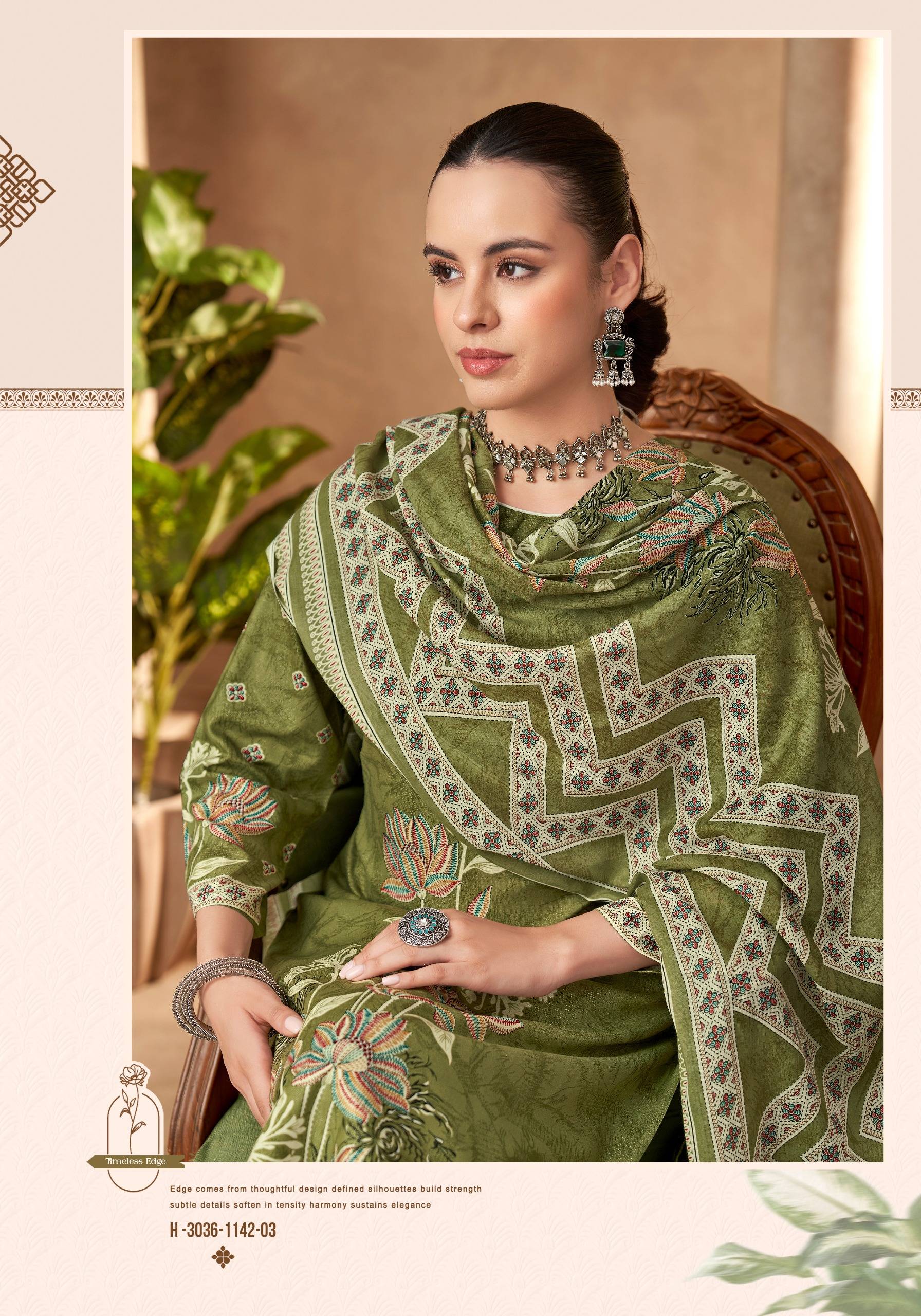 ROSEY-5 By Harshit Fashion Hub 3036-1142-01 To 3036-1142-06 Series 